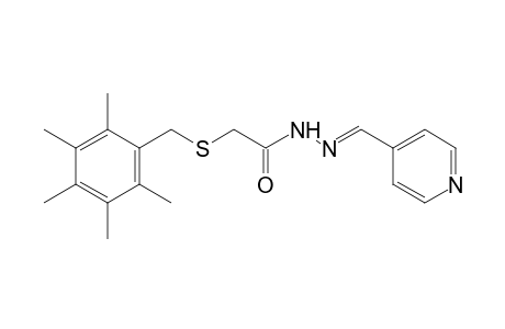 [(2,3,4,5,6-pentamethylbenzyl)thio]acetic acid, [(4-pyridyl)methylene]hydrazide