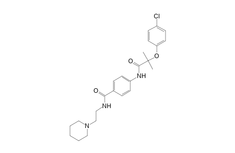 2-(p-chlorophenoxy)-2-methyl-4'-[(2-piperidinoethyl)carbamoyl]propionanilide