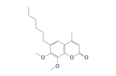 6-hexyl-7,8-dimethoxy-4-methylcoumarin