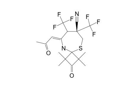 1,1,3,3-TETRAMETHYL-2-OXO-9-(2-OXOPROPYLIDENE)-7,8-BIS-(TRIFLUOROMETHYL)-[5]-THIA-[10]-AZASPIRO-[3.6]-DECANE-7-CARBONITRILE