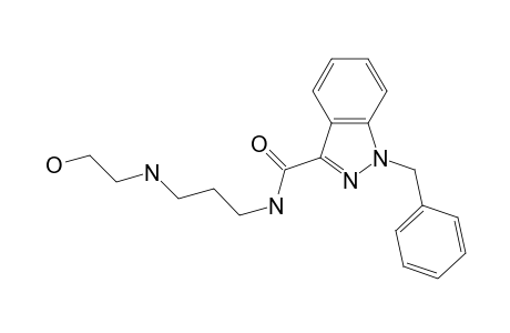 1-Benzyl-N-[3-(2-hydroxyethylamino)propyl]indazole-3-carboxamide