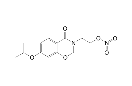 nitric acid 2-(7-isopropoxy-4-keto-2H-1,3-benzoxazin-3-yl)ethyl ester