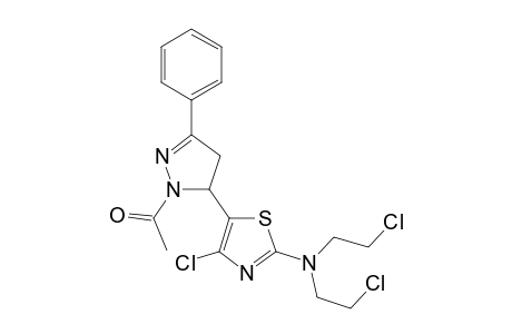 1-(5-{2-[Bis(2-chloroethyl)amino]-4-chlorothiazol-5-yl}-3-phenyl-4,5-dihydro-1H-pyrazol-1-yl)ethan-1-one