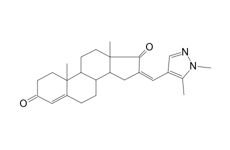 2H-Cyclopenta[a]phenanthrene-3,17-dione, 16-(1,5-dimethyl-1H-pyrazol-4-ylmethylene)-10,13-dimethyl-1,6,7,8,9,10,11,12,13,14,15,16-dodecahydro-