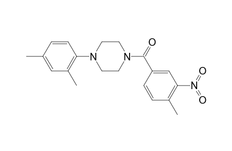 [4-(2,4-Dimethylphenyl)-1-piperazinyl]-(4-methyl-3-nitrophenyl)methanone