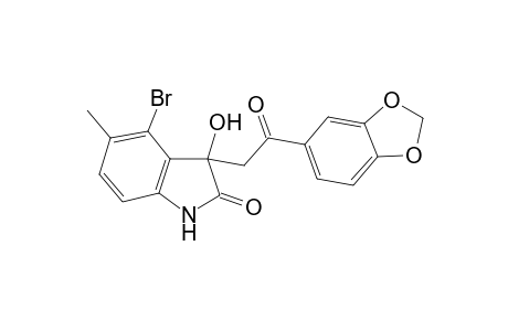 2H-indol-2-one, 3-[2-(1,3-benzodioxol-5-yl)-2-oxoethyl]-4-bromo-1,3-dihydro-3-hydroxy-5-methyl-