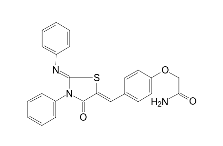 2-(4-{[4-oxo-3-phenyl-2-(phenylimino)-1,3-thiazolidin-5-ylidene]methyl}phenoxy)acetamide