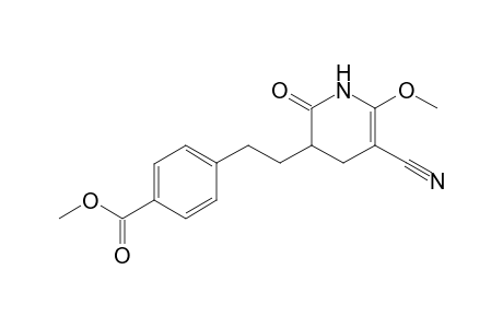 Methyl p-[2-(5-cyano-6-methoxy-3,4-dihydro-2-pyridon-3-ylethyl]benzoate
