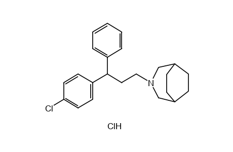 3-[3-(p-chlorophenyl)-3-phenylpropyl]-3-azabicyclo[3.2.2]nonane, hydrochloride