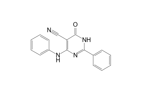 6-anilino-3,4-dihydro-4-oxo-2-phenyl-5-pyrimidinecarbonitrile