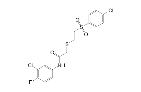 3'-chloro-2-{{2-[(p-chlorophenyl)sulfonyl]ethyl}thio}-4'-fluoroacetanilide