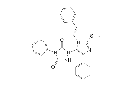 1-BENZYLIDENEAMINO-2-METHYLTHIO-4-PHENYL-5-(4-PHENYL-3,5-DIOXO-1,2,4-TRIAZOLIDIN-1-YL)-1-IMIDAZOLE