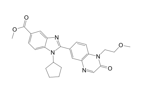 1-Cyclopentyl-2-[1-(2-methoxy-ethyl)-2-oxo-1,2-dihydro-quinoxalin-6-yl]-1H-benzoimidazole-5-carboxylic acid methyl ester