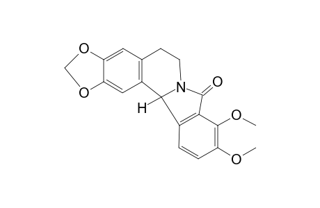 (.+-.)-5,12b-Dihydro-9,10-dimethoxy-1,3-dioxolo[4,5-g]isoindolo[1,2-a]isoquinolin-8(6H)-one