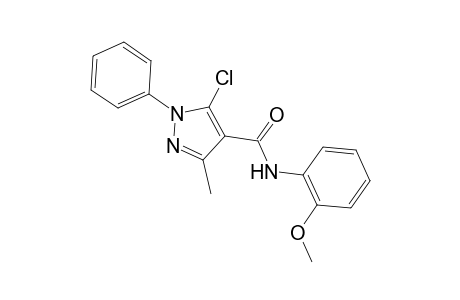 1H-pyrazole-4-carboxamide, 5-chloro-N-(2-methoxyphenyl)-3-methyl-1-phenyl-