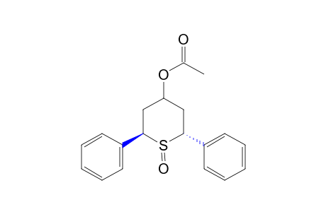 trans-2,6-Diphenyltetrahydro-2H-thiopyran-4-ol, acetate, 1-oxide