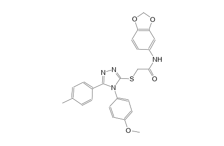 N-(1,3-benzodioxol-5-yl)-2-{[4-(4-methoxyphenyl)-5-(4-methylphenyl)-4H-1,2,4-triazol-3-yl]sulfanyl}acetamide