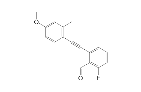 2-fluoro-6-((4-methoxy-2-methylphenyl)ethynyl)benzaldehyde