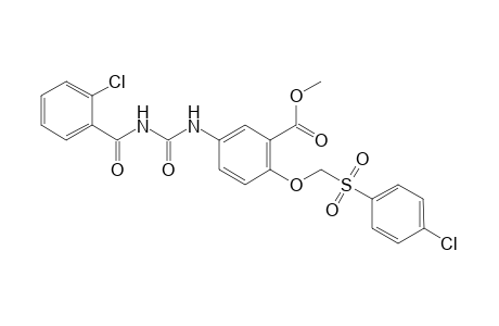 5-[3-(o-chlorobenzoyl)ureido]-alpha-[(p-chlorophenyl)sulfonyl]-o-anisic acid, methyl ester