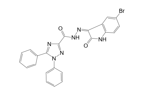 N'-(5-bromanyl-2-oxidanylidene-indol-3-yl)-1,5-diphenyl-1,2,4-triazole-3-carbohydrazide