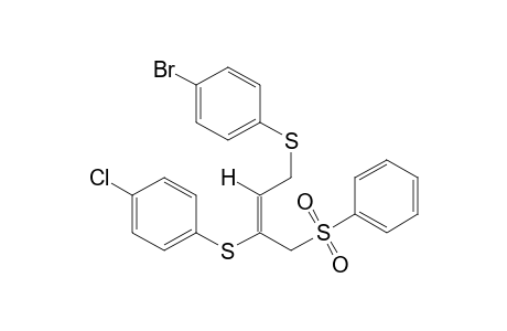 (E)-4-[(p-bromophenyl)thio]-2-[(p-chlorophenyl)thio]-1-(phenylsulfonyl)-2-butene