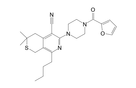 8-Butyl-6-[4-(2-furoyl)piperazino]-3,3-dimethyl-1,4-dihydrothiopyrano[3,4-c]pyridine-5-carbonitrile