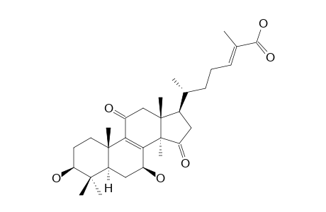 GANODERIC-ACID-BETA;3-BETA,7-BETA-DIHYDROXY-11,15-DIOXOLANOSTA-8,24E-DIEN-26-OIC-ACID