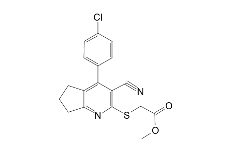 Methyl {[4-(4-chlorophenyl)-3-cyano-6,7-dihydro-5H-cyclopenta[b]pyridin-2-yl]sulfanyl}acetate