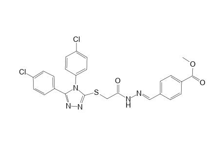 methyl 4-{(E)-[({[4,5-bis(4-chlorophenyl)-4H-1,2,4-triazol-3-yl]sulfanyl}acetyl)hydrazono]methyl}benzoate