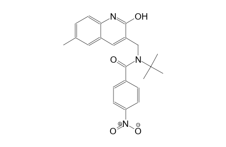 N-(tert-butyl)-N-[(2-hydroxy-6-methyl-3-quinolinyl)methyl]-4-nitrobenzamide