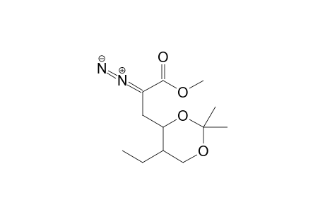 Methyl (4S,5R)-.alpha.-Diazo-5-ethyl-2,2-dimethyl-1,3-dioxanepropionate