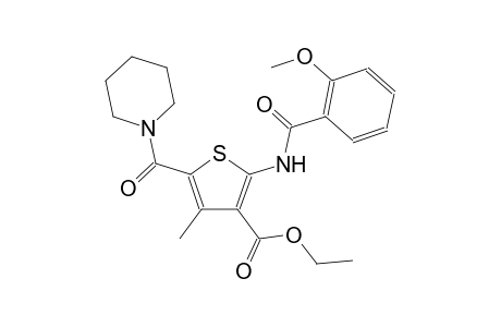 2-[[(2-methoxyphenyl)-oxomethyl]amino]-4-methyl-5-[oxo(1-piperidinyl)methyl]-3-thiophenecarboxylic acid ethyl ester