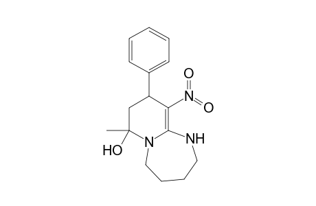 7-Methyl-10-nitro-9-phenyl-(octahydro)-1H-pyrido[1,2-a]-(1,3)-diazepin-7-ol