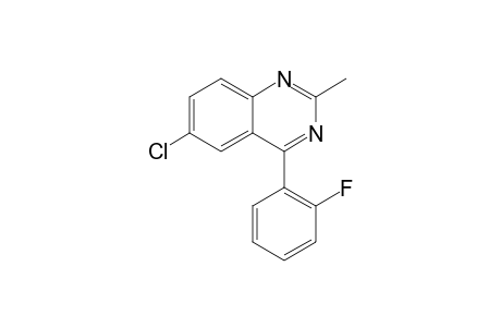 6-Chloro-2-methyl-4-(2'-fluorophenyl)chinazoline