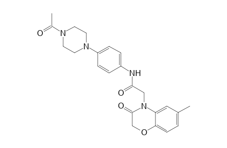 2H-1,4-benzoxazine-4-acetamide, N-[4-(4-acetyl-1-piperazinyl)phenyl]-3,4-dihydro-6-methyl-3-oxo-