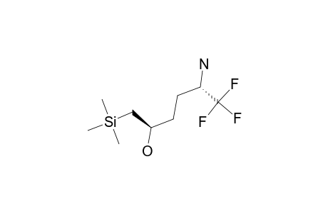 2-AMINO-1,1,1-TRIFLUORO-6-(TRIMETHYLSILYL)-HEXAN-5-OL;MAJOR-ISOMER