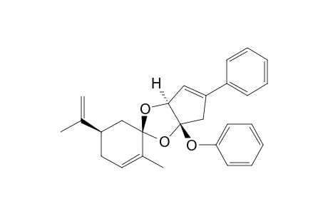 (1S,3'aS,5R,6'aS)-3'a,6'a-Dihydro-5-isopropenyl-2-methyl-3'a-phenoxy-5'-phenylspiro[cyclohex-2-ene-1,2'-[4H]cyclopenta[1,3]dioxole]