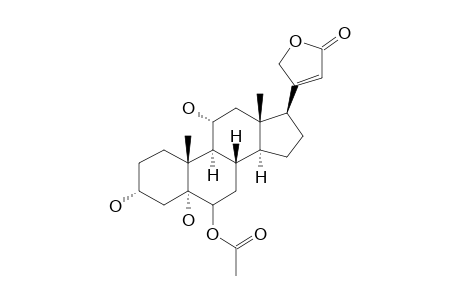 3-ALPHA,5-ALPHA,11-ALPHA-TRIHYDROXY-6-O-ACETYL-17-BETA-(2',5'-DIHYDRO-5'-OXO-3'-FURYL)-ANDROSTANE