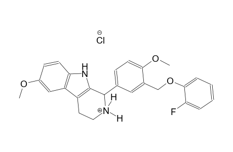 1-{3-[(2-fluorophenoxy)methyl]-4-methoxyphenyl}-6-methoxy-2,3,4,9-tetrahydro-1H-beta-carbolin-2-ium chloride