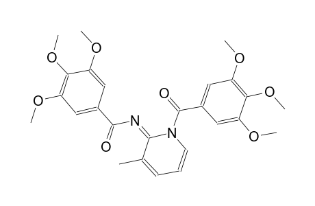 3,4,5-trimethoxy-N-[(2E)-3-methyl-1-(3,4,5-trimethoxybenzoyl)pyridinylidene]benzamide