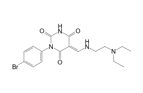 (5E)-1-(4-bromophenyl)-5-[(2-diethylaminoethylamino)methylidene]-1,3-diazinane-2,4,6-trione