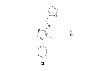 4-(p-chlorophenyl)-2-(furfurylamino)-3-methylthiazolium bromide