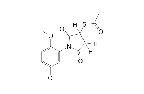 N-(5-chloro-2-methoxyphenyl)-2-mercaptosuccinimide, acetate (ester)