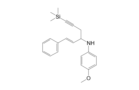 (E)-4-Methoxy-N-(1-phenyl-6-(trimethylsilyl)hex-1-en-5-yn-3-yl)aniline