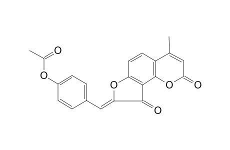 4-[(Z)-(4-methyl-2,9-dioxo-2H-furo[2,3-h]chromen-8(9H)-ylidene)methyl]phenyl acetate