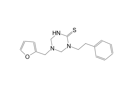 5-(2-furylmethyl)-1-(2-phenylethyl)tetrahydro-1,3,5-triazine-2(1H)-thione