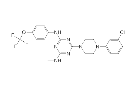 6-[4-(3-chlorophenyl)-1-piperazinyl]-N4-methyl-N2-[4-(trifluoromethoxy)phenyl]-1,3,5-triazine-2,4-diamine