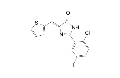 (5Z)-2-(2-Chloro-5-iodophenyl)-5-(2-thienylmethylene)-3,5-dihydro-4H-imidazol-4-one