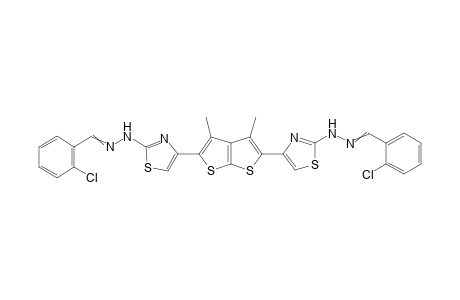 4,4'-(3,4-Dimethylthieno[2,3-b]thiophene-2,5-diyl)bis(2-(2-(2-chlorobenzylidene)hydrazinyl)thiazole)