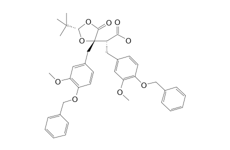 2-Tert-butyl-5-[.alpha.-(4-benzyloxy-3-methoxybenzyl)]-5-(4-benzyloxy-3-methoxybenzyl)-4-oxodioxolan-5-acetic acid